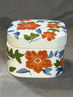 VTG Counterpoint San Francisco Floral Trinket Box Ceramic 3.5'' W 2.5'' H (2413)