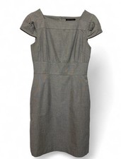 BANANA REPUBLIC Gray Cap Sleeve Size 4 Stretch Dress Fitted Women’s Work