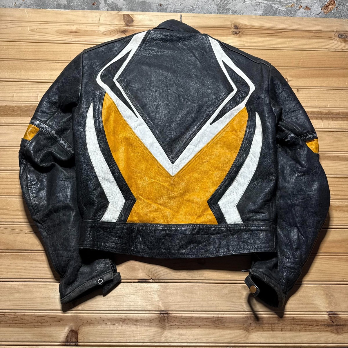 Vintage 90s BG Bikers Garage Leather Motorcycle Biker Riding