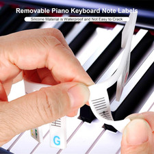 Piano Notes Guide Removable Silicone Piano Keyboard Note Labels for Multi-Color
