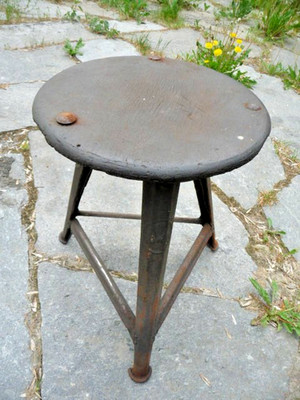 Bauhaus Hocker gemarkt ROWAC Vintage used Chemnitz unaufbereitet