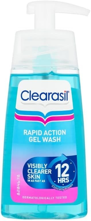 Clearasil Exfoliating Face Wash, 150ml, Salicylic Acid Gel, Acne Wash, Blemish