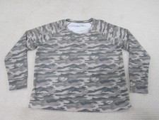 Camisa Xersion Mujer Grande Gris Camuflaje Camuflaje Manga Larga Ropa Activa Pullover