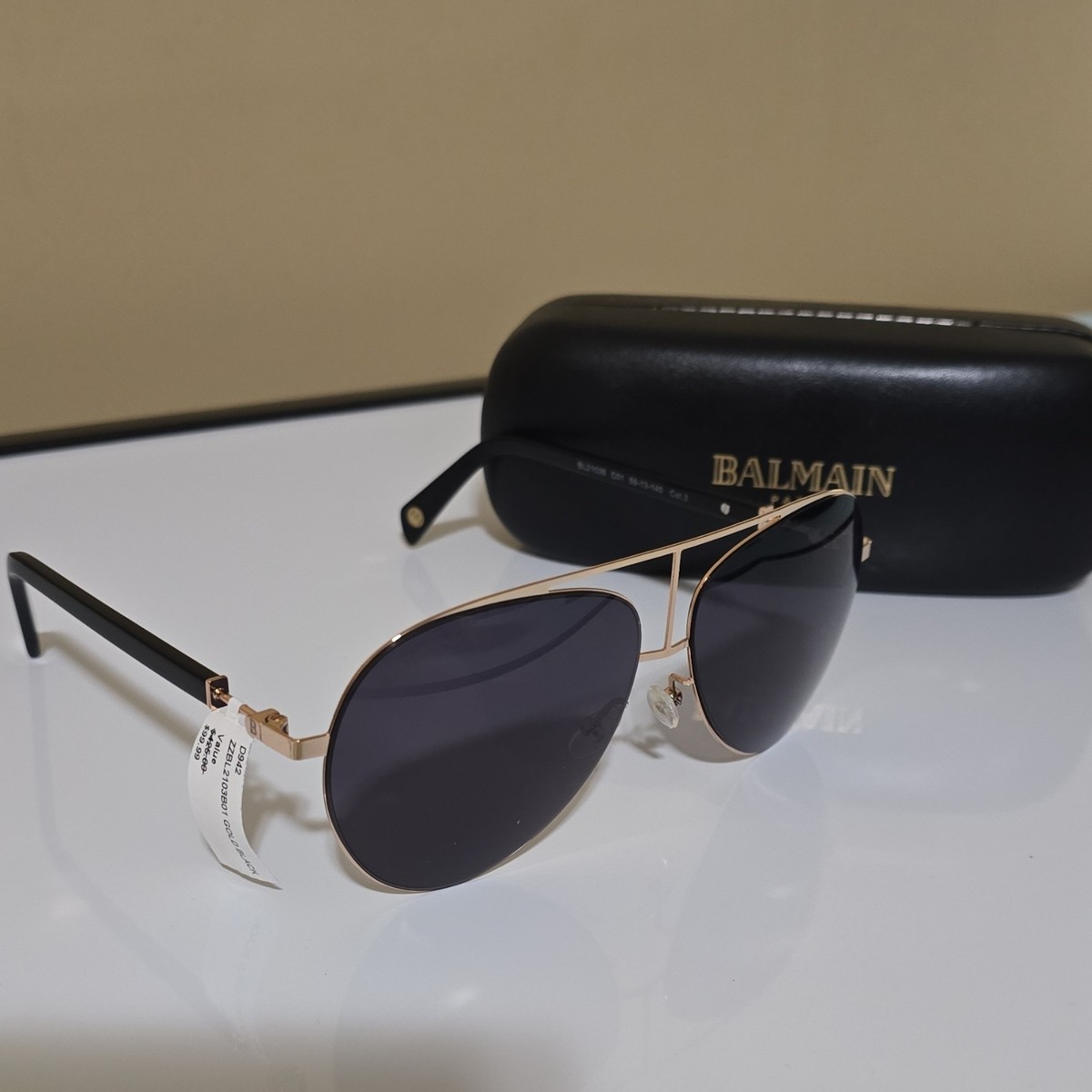 Balmain Black Aviator Sunglasses BL2103B Balmain Black Aviator Sunglasses BL2103B – Luxury Discoveries main image 2