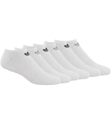 Adidas 6 Pairs Womens No Show Socks White Shoe Size 5-10 Moisture Wicking, New