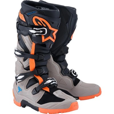 Alpinestars Motocross-Stiefel Tech 7 Enduro Schwarz/Warmgrau/Flo Orange