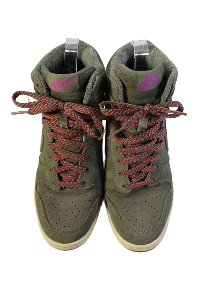 Nike Mujer Texturizado Forrado Con Cordones Zapatillas Altas Verde Ejército Talla 37 EUR Foto 2 de 4