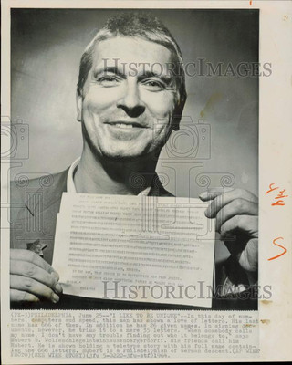1964 Press Photo Hubert B. Wolfeschlegelsteinhausenbergerdorff of