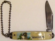 Jamestown, VA Virginia Pocket Knife w/ Faux Mother of Pearl Scales Made in USA