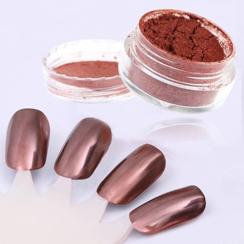 SPIEGELPULVER CHROM EFFEKT Pigment NÄGEL Neu Roségold Silber Nail Art Party - Bild 5 von 10
