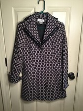 Vintage NINE WEST Woman’s Wool Coat w Beads & Sequined Collar & Lapel, Lined