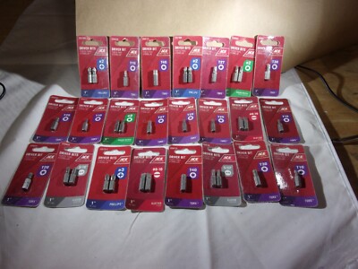 23 NEW ACE 1'' DRIVER BIT SETS - VARIOUS SIZES/TYPES - SEE PICS FOR SIZES