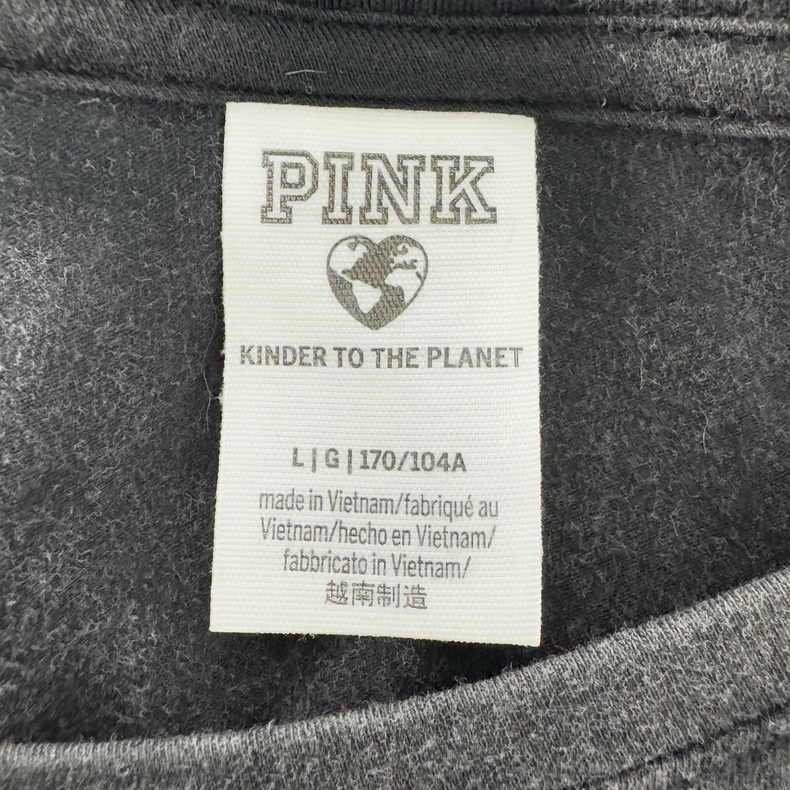 UNDERCOVER Abito ROSA Victorias Secret increspato manica corta girocollo mini maglietta taglia L