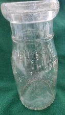 Antique Spring Hill (Fred Foster) Dairy Bottle - 1/2 pt - Huntington, WV