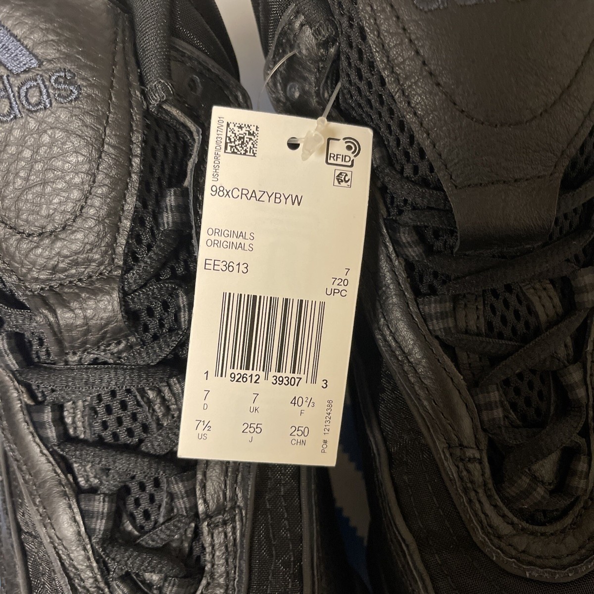 Adidas 98 X Crazy BYW Men's Shoes Core Black-Utility Black Adidas 98 X Crazy BYW Men's Shoes Core Black-Utility Black
