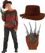 Kids Freddy Krueger Costume Boys Nightmare on Elm Street Killer Halloween Horror