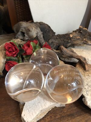 Tiffany & Co THREE Crystal Tennis Ball Paperweight. Engraved | eBay