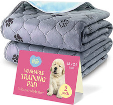 Super Absorbent Washable Pee Pads for Dogs - 2-Pack Superior Reusable Puppy Pads