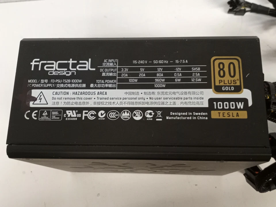 Fractal Design Tesla R2 1000W ATX12V SLI CrossFire Certified 80 PLUS GOLD PSU - Image 4 of 4