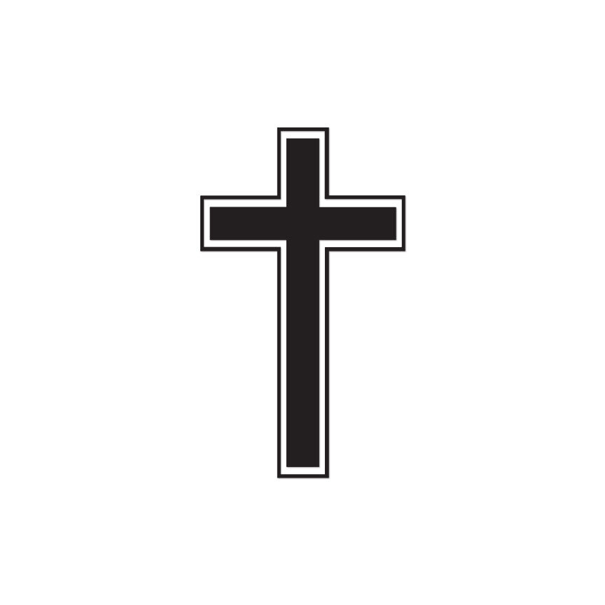 Autocollant Vitre Croix Tribale 7 Pouces (≈18 Cm) Blanc Ou Couleur - Décoration Paix, Style Moderne