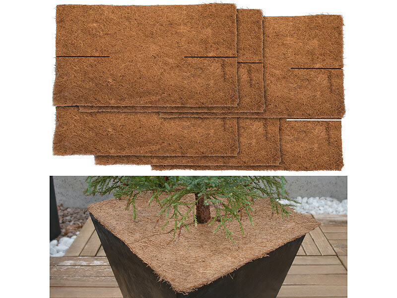 Nattes de coco contre le gel des racines en pot 38x38cm