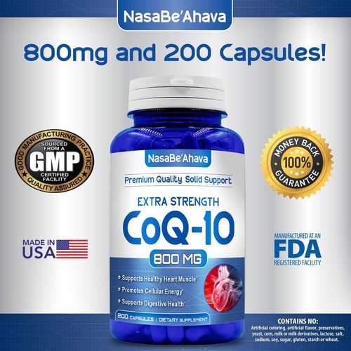 NasaBeahava Pure CoQ10 800mg Per Serving Extra Strength 200 Capsules - Picture 6 of 6