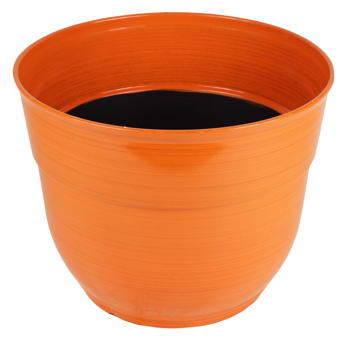 Garden Elements Glazed Brushed Happy Large PLastic Planter, Orange, 15" |  eBay