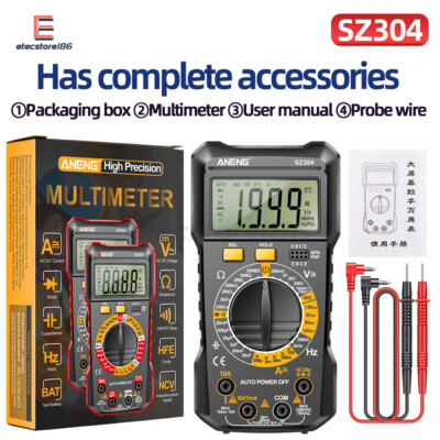 ANENG SZ304 SZ305 Digital Multimeter AC/DC NCV Voltage Current Tester Ohm Meter