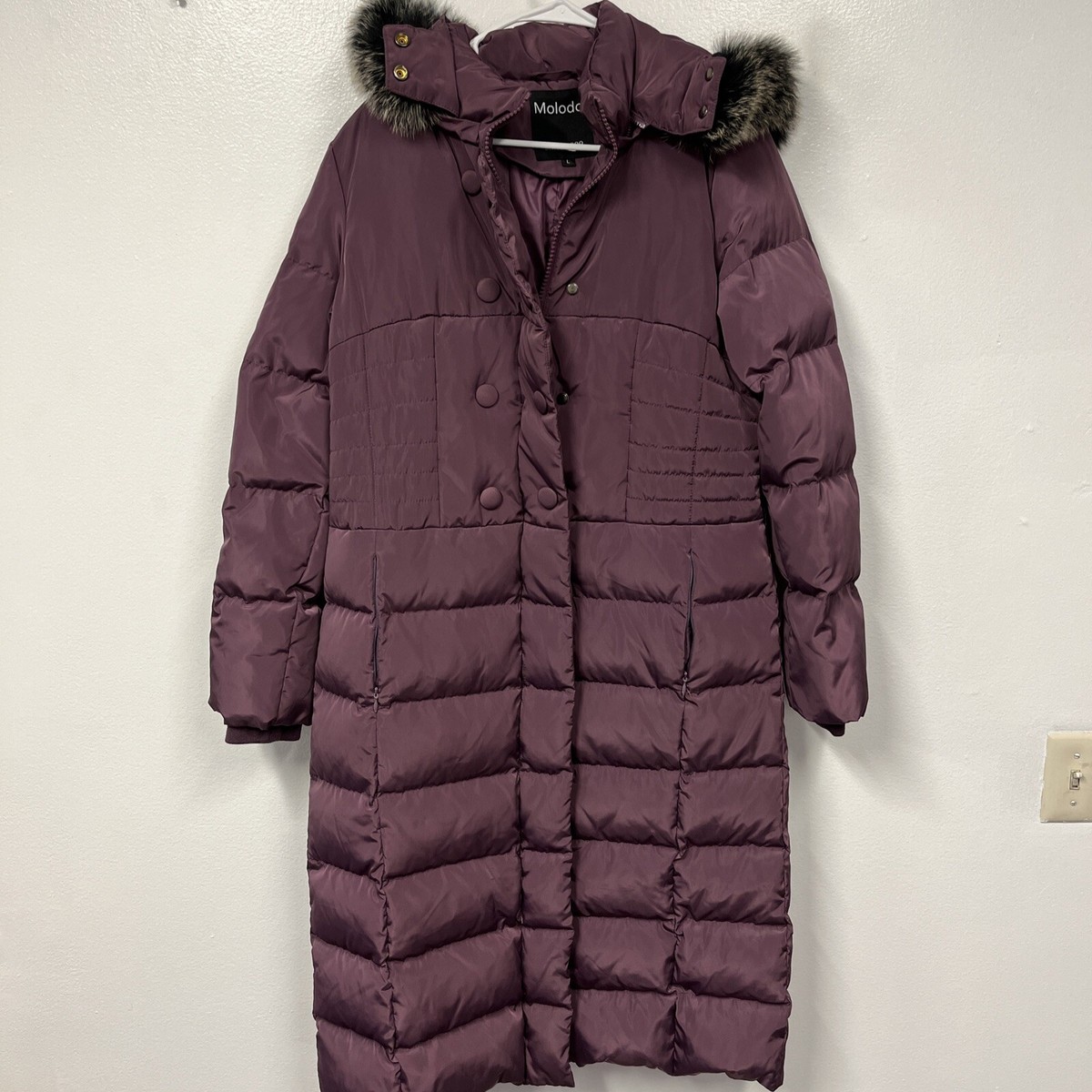 With Fur Hood Womens Long Maxi Down Coat Women's Parka SHANNON