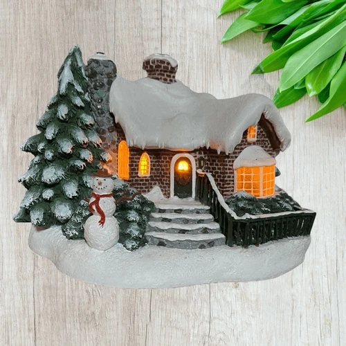 Thomas Kinkade A Village Christmas Painter of Light Teleflora 2002 VTG Lighted