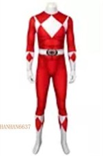 Kyoryu Sentai Zyuranger Red Ranger Costume Cosplay Jumpsuit Bodysuit Animation