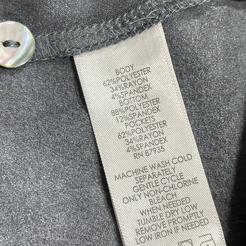 LOGO Lounge Open Front Cardigan Womens Plus 2X Gray Waterfall Sweater A4 - 第 4/4 張圖片