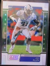 Josh Allen 2019 Panini Score #364 Rookie End Zone Green Parallel SSP /6