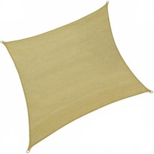 TENDA A VELA OMBREGGIANTE PARASOLE QUADRATA 5x5mt BEIGE