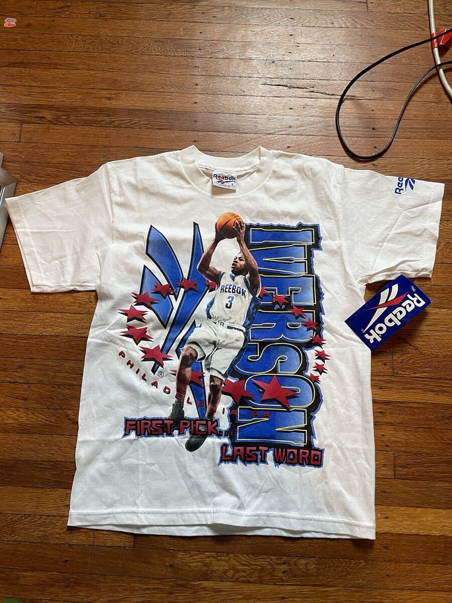 Vintage Dead Stock Reebok Allen Iverson T-Shirt Boys Large Vintage Dead Stock Reebok Allen Iverson T-Shirt Boys Large