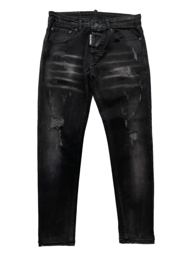 DSQUARED2 MENS JEANS MODEL-330 SLIM SIZE W46 VINTAGE MADE IN ITALY BLACK GRAY