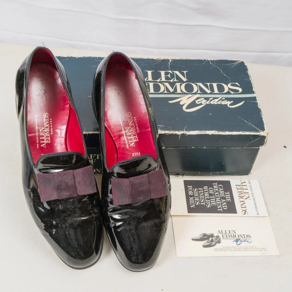 Allen Edmonds Ritz Men Size 11 Black Patent Leather Slip On Tuxedo