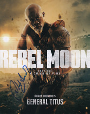 DJIMON HOUNSOU signed autograph 20x25cm REBEL MOON in person autograph COA