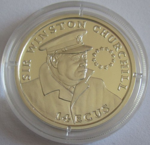 Gibraltar 14 ECU 1993 Winston Churchill Silber - Bild 1 von 2