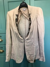Ladies Evening Jacket - Cream - Sequined - Size 10