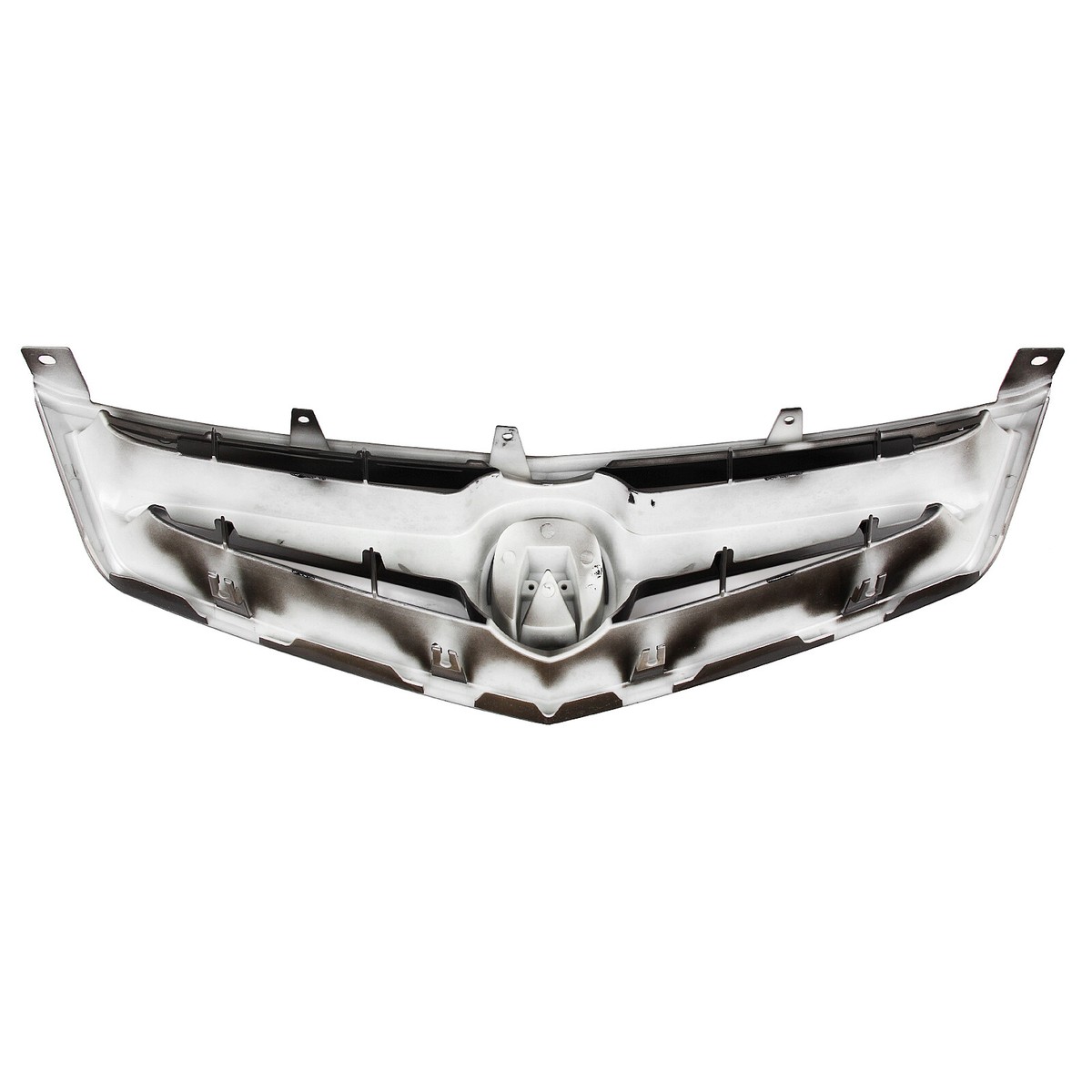 2006-2008 TSX Front Grill Glossy Black Carbon Fiber Hood Grille Mesh Cover  - Direct Fit Replacement For 2006-2008 Acura TSX Front Bumper Front Grille, image size:1200x1200