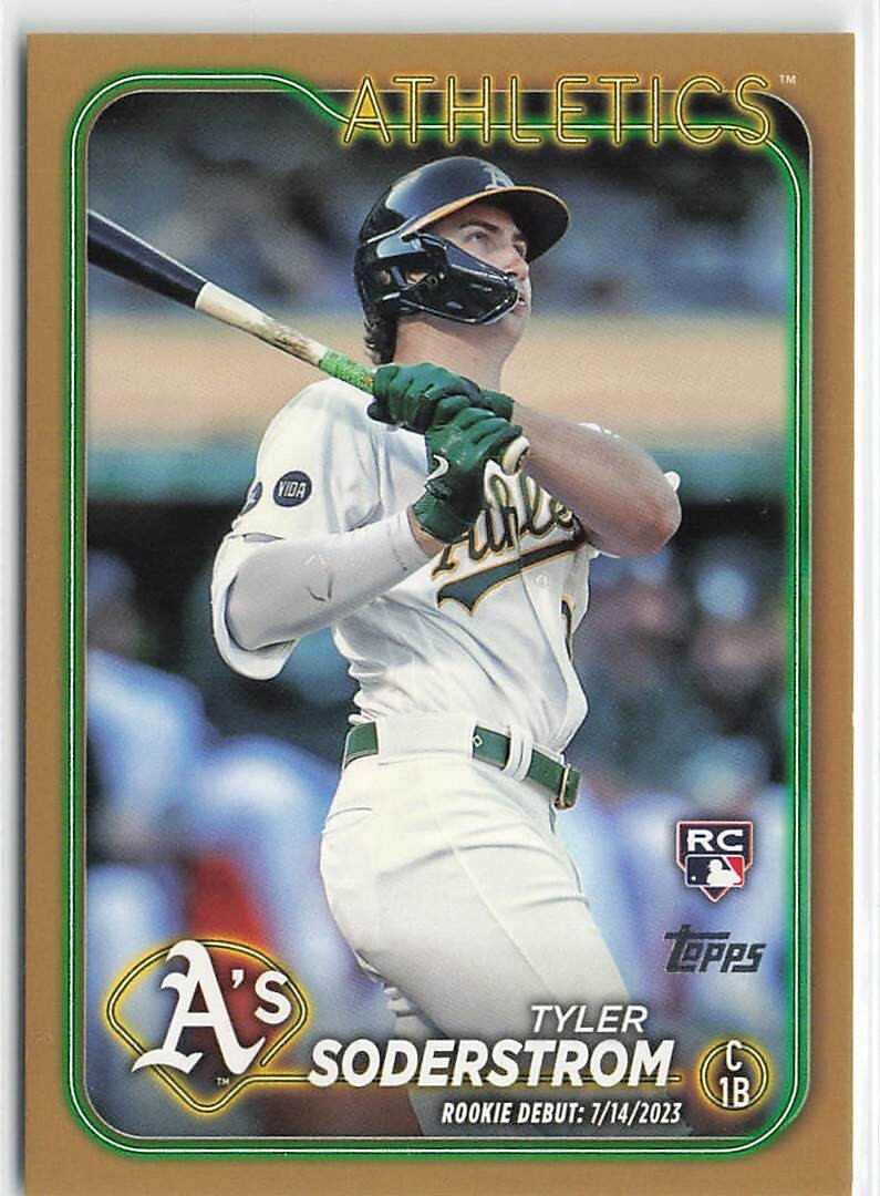 2024 Topps Update - Tyler Soderstrom - Rookie Debut Gold 0882 /2024 #US116 RC