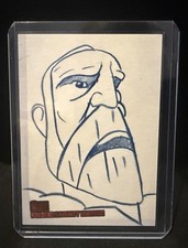 2010 Topps Star Wars Aufstieg der Kopfgeldjäger Sketch Count Dooku von Jason Hughes