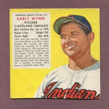 1953 RED MAN TOBACCO EARLY WYNN HOF #14 - CLEVELAND INDIANS - LOWER GRADE