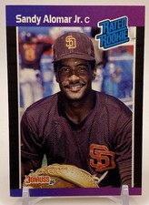 1989 Donruss RC #28 SANDY ALOMAR JR. Rookie 🔥 MINT CENTERED SHARP HOF 🔥