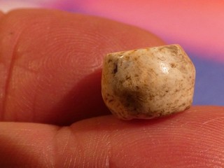 ANCIENT INDUS NEOLITHIC BEAD 3000 YRS OLD BANDED BICONE AGATE BEAD 11.2 7.7 mm