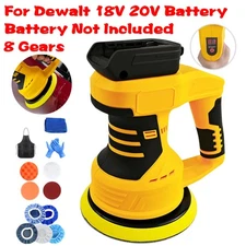 8 Speed for Dewalt 18V 20V Battery Cordless Car Buffer Polisher with Accessories