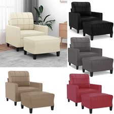 Ohrensessel Relaxsessel Fernsehsessel Stillsessel mit Hocker Sessel Kunstleder