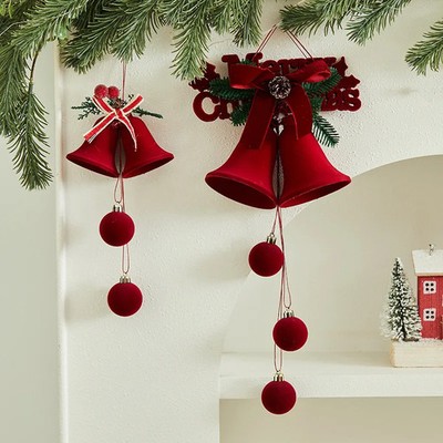 Atmosphäre Bell Bow Hänger Dekoration Weihnachtsbaum Party Anlass klein