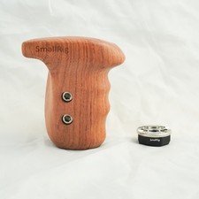 SmallRig Wood Right Hand Handheld Grip with NATO Rail Clamp